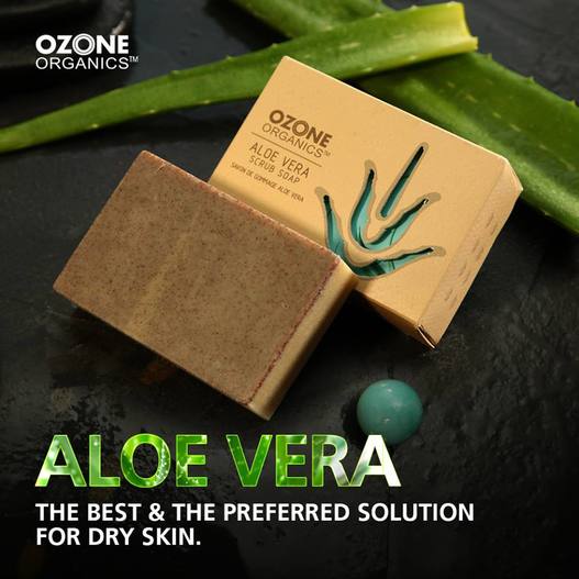 aloe vera scrub soap for glowing skin